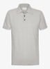Regular fit polo met structuur - Lichtgrijs