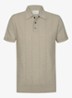 Regular fit polo met structuur - Beige