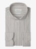 Slim fit Japanese knitted shirt overhemd met streepprint - Grijs