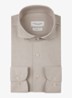 Slim fit Japanese knitted shirt - Donkerbeige