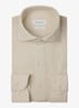 Slim fit knitted shirt overhemd - Zand