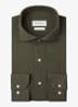 Slim fit knitted shirt overhemd - Donkergroen