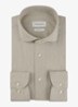 Slim fit overhemd in linnenblend - Beige