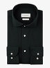 Slim fit overhemd in linnenblend - Donkerblauw