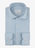 Slim fit overhemd in linnenblend - Lichtblauw