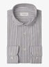 Slim fit overhemd met streepprint - Bruin