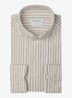Slim fit overhemd met streepprint - Beige
