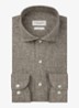 Slim fit overhemd van linnen - Bruin