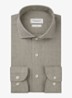 Slim fit overhemd van linnen - Taupe