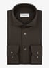 Slim fit overhemd - Donkerbruin