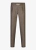 Straight fit broek in linnenblend - Bruin