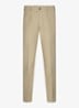 Straight fit chino katoen linen blend - Zand