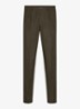 Straight fit chino katoen linen blend - Groen