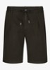 Straight fit short met stretch - Donkerbruin