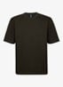 T-shirt met ronde hals - Donkerbruin