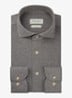 The knitted shirt slim fit overhemd van piqué katoen - Bruin