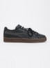 Suede Bloom Dress-Up sneaker van leer - Zwart