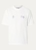 Globe T-shirt met logo- en backprint - Wit