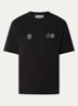 Globe T-shirt met logo- en backprint - Zwart
