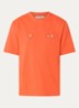 Globe T-shirt met logo- en backprint - Oranjerood