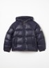 Sten puffer jack met donsvulling en logo - Donkerblauw