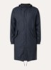Fishtail parka met capuchon en waterafstotende coating - Donkerblauw