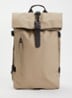Rolltop Large rugzak met 16 inch laptopvak en waterafstotende coating - Beige