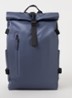 Rolltop Large rugzak met 16 inch laptopvak en waterafstotende coating - Staalblauw