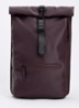 Rolltop rugzak met waterafstotende coating en 15 inch laptopvak - Aubergine