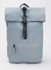 Rolltop rugzak met waterafstotende coating - Lichtblauw