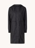 String W parka met capuchon en trekkoord - Zwart