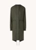 String W parka met capuchon en trekkoord - Donkergroen