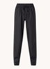 Tapered fit joggingbroek met waterafstotende coating - Zwart