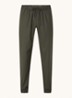 Tapered fit joggingbroek met waterafstotende coating - Olijfgroen