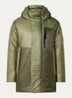 Torna puffer jas met capuchon en ritszakken  - Legergroen