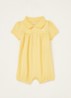 Babypak met pofmouw en logoborduring - Geel