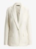 Blazer in linnenblend met klepzakken - Wit