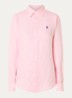 Blouse met logoborduring - Lichtroze