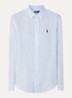 Blouse met logoborduring - Blauwgrijs