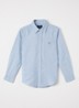 Blouse met logoborduring - Blauwgrijs