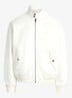 Bomberjack met logoborduring en klepzakken - Deckwash White / Wit