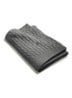 Cable plaid van katoen 127 x 177 cm - Donkergrijs