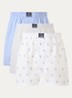 Classic boxershort van katoen in 3-pack - Blauw