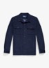 Classic corduroy overhemd met kraag - Donkerblauw