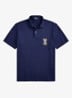 Classic fit polo met embleem - Dark Cobalt / Donkerblauw