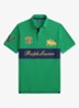 Classic fit polo met logoborduring - Stafford Green/Newport Navy-ZYKE