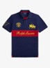 Classic fit polo met logoborduring - Newport Navy/Sweet Tomato-ZYKF