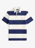 Classic fit polo met streepprint - Dark Cobalt/Deckwash White-ZYRH