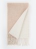 Classic Reversible sjaal in wolblend 168 x 25 cm - Taupe