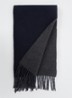 Classic Reversible sjaal in wolblend 168 x 25 cm - Donkergrijs